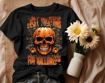 Just Waiting For Halloween PNG , Sublimation Design, Urban Graphics, Digital Gamer, Gaming Lover,Streetwear Art For T-shirt,