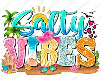 Salty Vibes PNG: Letni projekt sublimacji (pobranie cyfrowe)