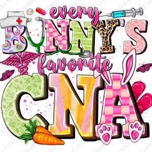 Easter CNA Bunny PNG: Sublimation Design (Digital Download)