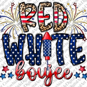 Western Red White Boujee Png, 4th Of July Png, Usa Flag Png, Firework Png, Western American Design Png, Usa Png Digital Downloads