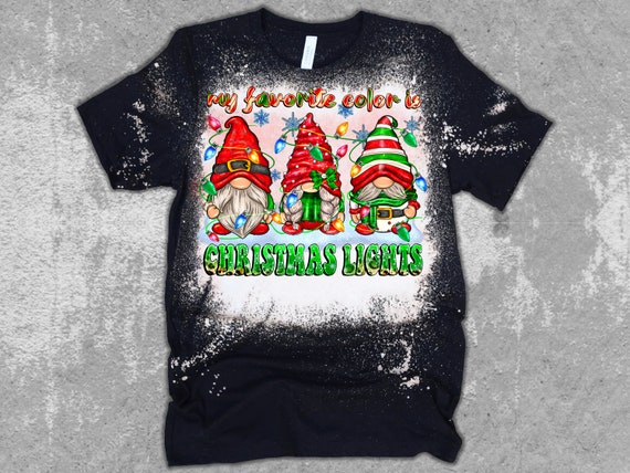 My Favorite Color Is Christmas Lights Three Gnomes T-Shirt My Favorite Color Is Christmas Lights Three Gnomes T-Shirt