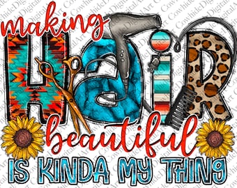 Hair Hustler PNG, Hair Stylist Sublimation Design (Digital Download)
