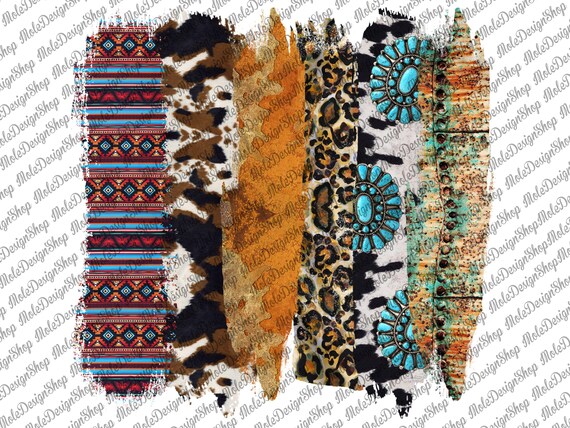 Western Brushstrokes PNG: Sublimation Graphics (Digital Download)