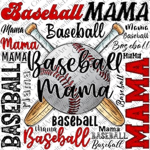 Baseball Mom, Baseball Clipart, Transparent PNG file for sublimation, Baseball Mama Png, Baseball Shirt Design, Baseball Mom png, Baseball