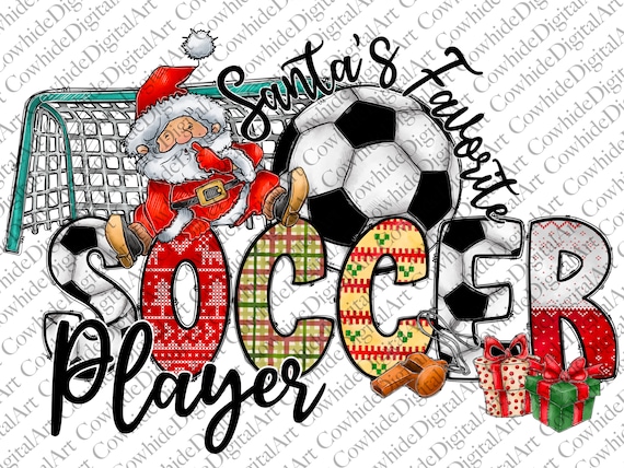 Giocatore di calcio preferito di Babbo Natale per Natale Png