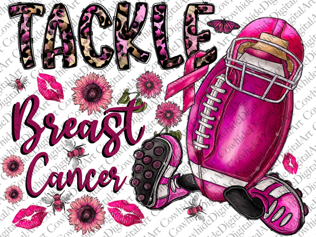 Tackle Breast Cancer PNG, Breast Cancer Awareness, Pink Football