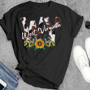 Cowhide WV Sunflower Design: West Virginia PNG (Digital Download) image 3