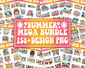 Sommer-Bundle Png, Hallo Sommer, TX Sommer Png, Rindsleder, Western Strandleben, Salzstrand, Sublimationsdesigns, digitaler Download
