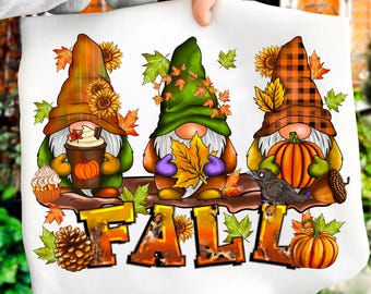 Fall Gnomes PNG: Thanksgiving Vibes, Cozy Design (Digital Download)