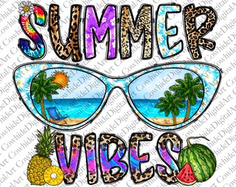 Summer Vibes PNG : Sublimation de scène de plage (art numérique)