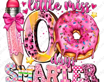 Little Miss 100 Days Smarter png, schoolclipart (digitale download)