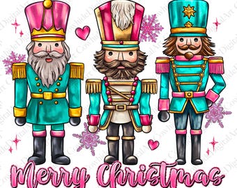 Pink Nutcracker Christmas PNG, Sublimation Design (Digital Download)