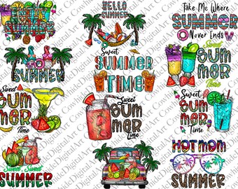 Sommer Png Bundle, Sublimations Designs (Digitaler Download)