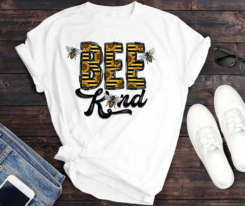 Bee Kind PNG: Diseño de girasol estilo western para sublimación (descarga digital) imagen 2