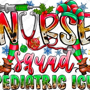Nurse Png Sublimation Design, Nurse Christmas png, Nurse Squad Png, Nurse Elf PNG, Nurse Holiday png, Elf Png, Christmas, Digital Download