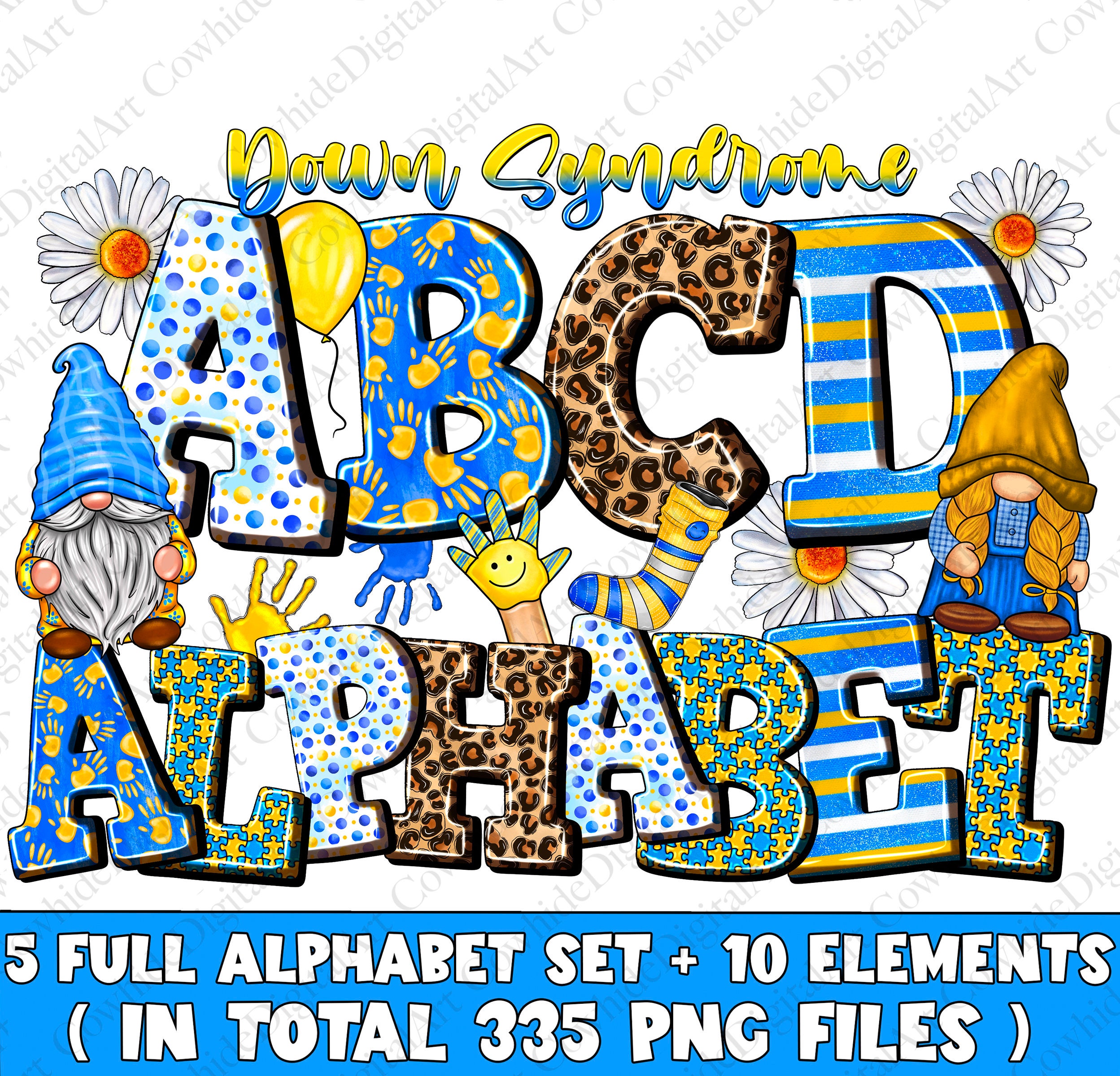 Down Syndrome Awareness Alphabet PNG Bundle (digital Download) - Etsy