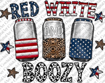 Red White And Boozy Png, American Drinks Png, 4th July, Boozy Png, Red White Blue, Red White Png, USA Boozy Png, Sublimation Design