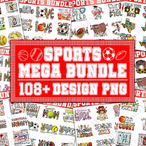 Sportbundel png, honkbal png, sport png, voetbal png, westerse png, softbal png, sublimatieontwerpen, digitale download, basketbal png