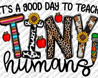 It's a Good Day To Teach Tiny Humans PNG, Leopard Apple Pencil (Digital Download)