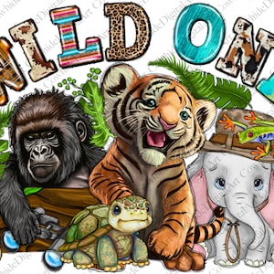 Wild One Png, Zoo Crew PNG, Digital Download, Sublimation,1st Birthday Safari Jungle Animals Png, Safari Party, Western png, Safari Life png