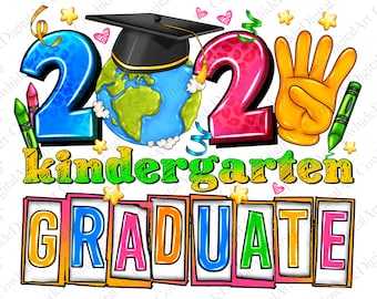 Kindergarten Graduate 2024 PNG File for Sublimation