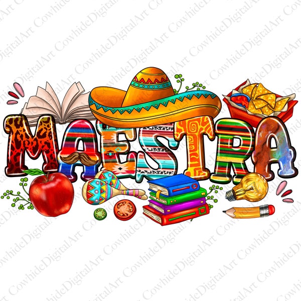 Cinco de mayo Maestra png téléchargement de conception de sublimation, fête du Mexique png, fête des enseignants png, professeur mexicain png, téléchargement de dessins sublimés