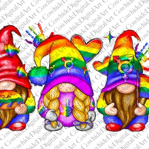 LGBT Gnome Png, Trans, Asexual Png, Human LGBTQ+ png, Rainbow, sublimation design download, LGBTQ+, Pride png, Gnome Png, Digital download