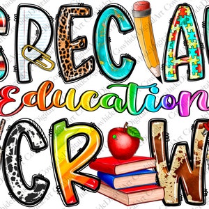Special Education crew png sublimation design download, Teacher&#39;s Day png, western Teacher png,Teacher png,sublimate designs download