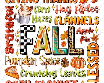 Retro Fall Vibes PNG, Autumn Sublimation Design (Digital Download)