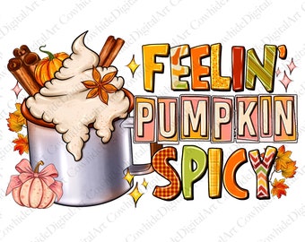 Pumpkin Spice PNG, Fall Sublimation Design (Digital Download)