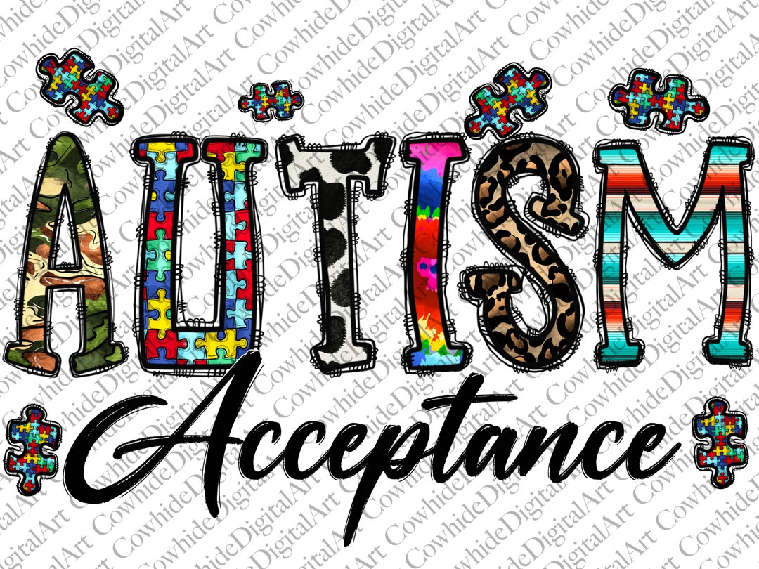 Autism Acceptance Png, Autism Awareness PNG, Autism Heart Png, Autism