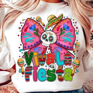 Viva La Fiesta Coquette Bow PNG, Cinco De Mayo sublimatie ontwerp, Fiesta Bow clipart, Mexicaanse partij digitale download, schattige coquette Mexicaanse strik
