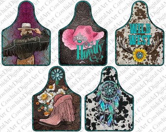 Cow Show Tag Png, Western Design, Cow Tag Serape, Cow Tag Cowhide, Cow Png, Sublimation Designs Downloads, Digital Download, Western