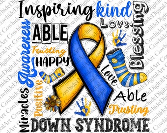 Down Syndrome Awareness Typography PNG file,WDSD sublimation file,Down Syndrome Awareness Png,Down Syndrome PNG,Down Syndrome Warrior Png