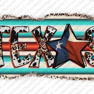 Texas Serape PNG: Western Design, Turquoise, Sublimation (Digital Download)