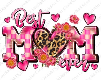 Floral Mom PNG, Mother's Day Sublimation Design (Digital Download)