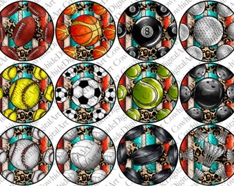 Sports Ball Coaster PNG: Sublimation Designs (Digital Download)