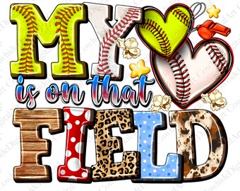 Softball Baseball Mama Heart Clipart, Transparent PNG (Digital Download)
