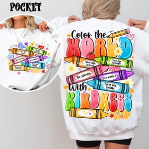 Color the world with kindness crayons png sublimation design download, colorful crayons png, back to school png, sublimate designs download