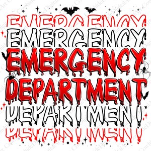 Halloween ER Nurse Png Sublimation Design (Digital Download)