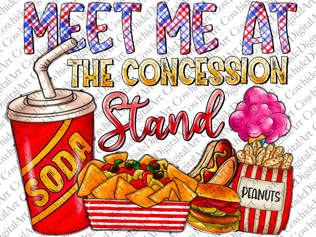 Meet Me at the Concession Stand Png, Baseball Clipart, Baseball
