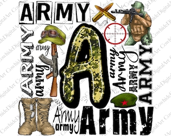 Army Camouflage PNG, USA Flag, Soldier Design (Digital File)