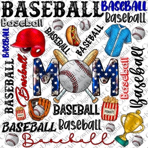 Baseball Mom, Baseball Clipart, Transparent PNG file for sublimation, Baseball Mama Png, Baseball Shirt Design, Baseball Mom png, Baseball
