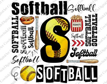 Softball Mama PNG: Sublimation Design (Digital Download)