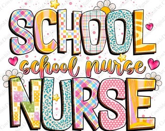 School Nurse Png, Back To School Design (Digital Download)