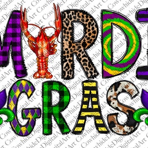 Mardi Gras PNG: Fleur de Lis, Sublimation Design (Digital Download)