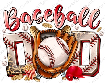 Baseball Dad PNG, Sublimation Design (Digital Download)