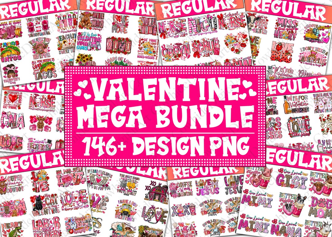 150+ Valentines Png Bundle, Retro Valentine Png, Valentine's Day Png ...