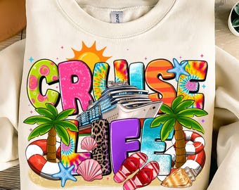 Cruise Life PNG, Tropical Vacation Sublimation Design (Digital Download)