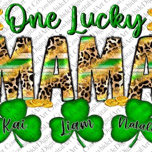 One Lucky Mama St. Patrick’s PNG Sublimation Design Download One Lucky Mama Png Sublimation Design, Saint Patrick&#39;s Day Mama Png